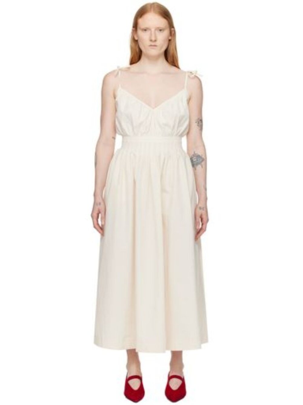 NWT LE PETIT TROU Sarah Maxi Dress in Cream Size Small